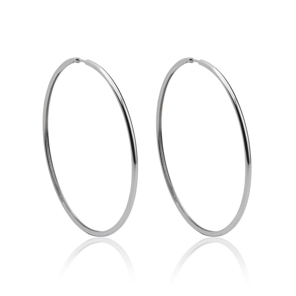 Pendientes de aro medianos y finos de plata