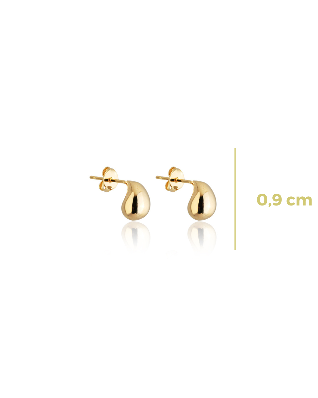 Pendientes colgantes chapados en oro P 0,8 mm